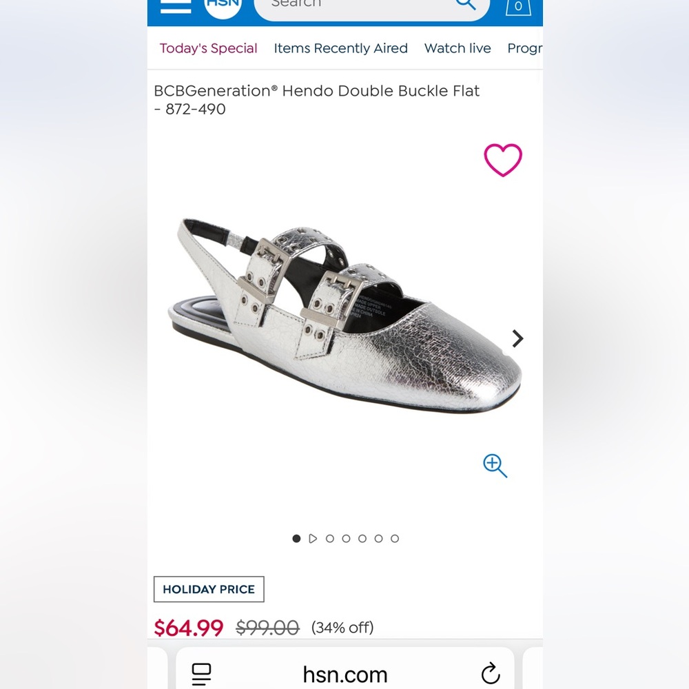 BCBG Hendo Double Buckle Flat 9